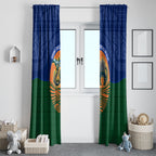 Torres Strait Islanders Day Traditional Dhari Headdress Window Curtain Indigenous Australian Tribal Weaving Pattern Culture