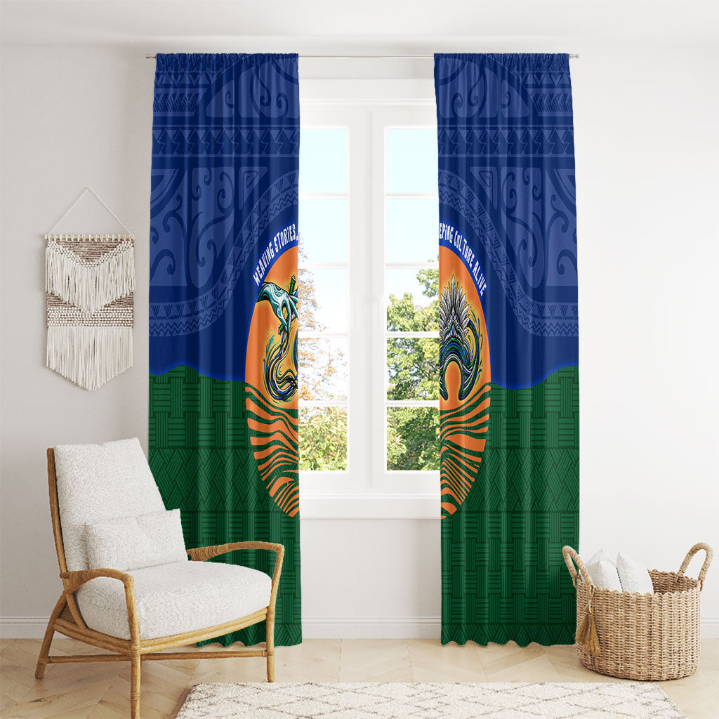 Torres Strait Islanders Day Traditional Dhari Headdress Window Curtain Indigenous Australian Tribal Weaving Pattern Culture