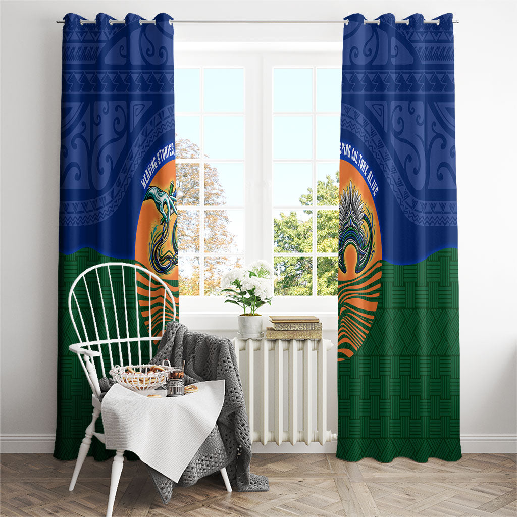 Torres Strait Islanders Day Traditional Dhari Headdress Window Curtain Indigenous Australian Tribal Weaving Pattern Culture