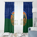 Torres Strait Islanders Day Traditional Dhari Headdress Window Curtain Indigenous Australian Tribal Weaving Pattern Culture