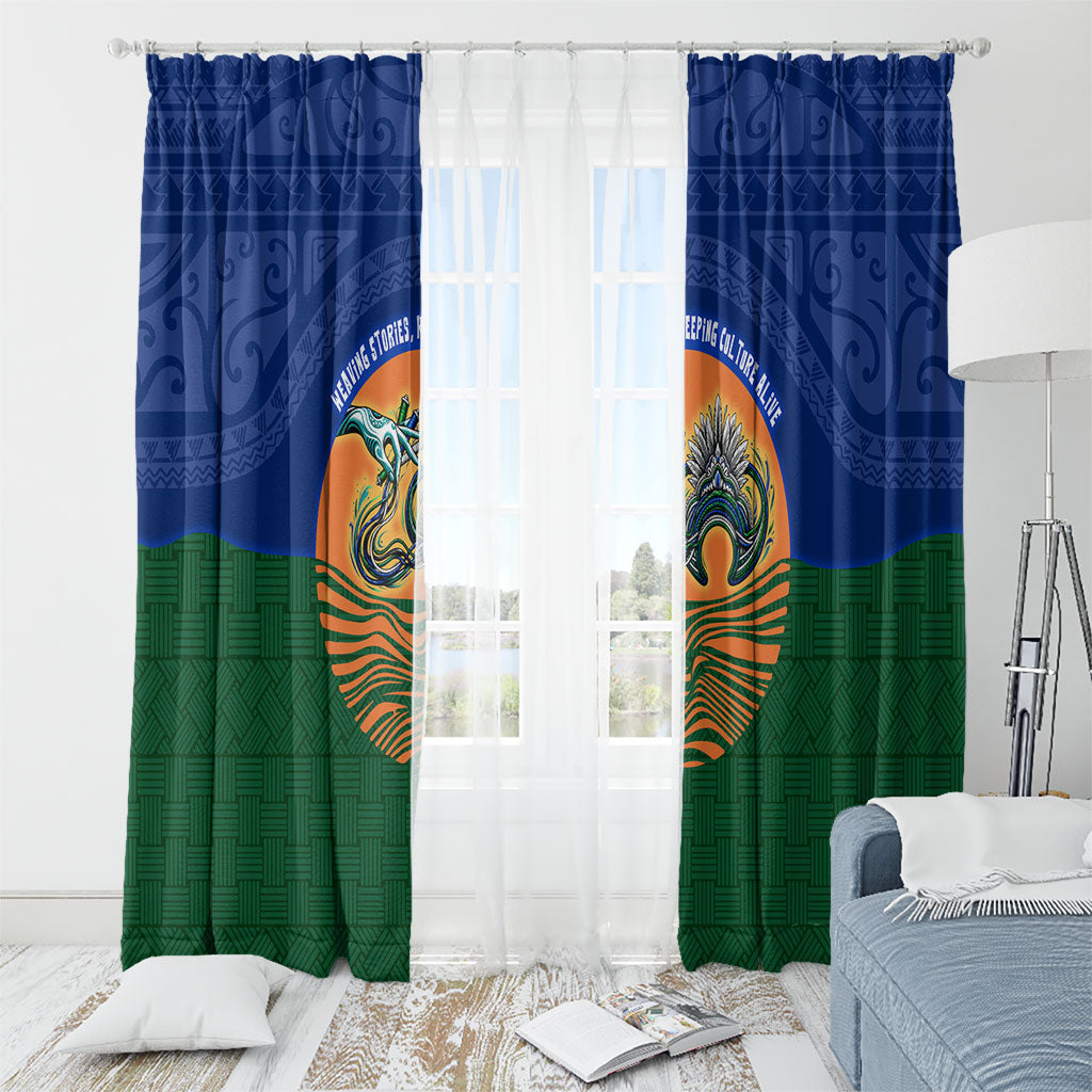Torres Strait Islanders Day Traditional Dhari Headdress Window Curtain Indigenous Australian Tribal Weaving Pattern Culture