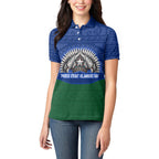 Torres Strait Islanders Day Traditional Dhari Headdress Women Polo Shirt Indigenous Australian Tribal Weaving Pattern Culture