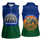 Torres Strait Islanders Day Traditional Dhari Headdress Women Sleeveless Polo Shirt Indigenous Australian Tribal Weaving Pattern Culture