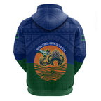 Torres Strait Islanders Day Traditional Dhari Headdress Zip Hoodie Indigenous Australian Tribal Weaving Pattern Culture