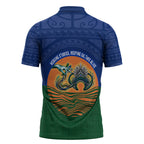 Torres Strait Islanders Day Traditional Dhari Headdress Zipper Polo Shirt Indigenous Australian Tribal Weaving Pattern Culture