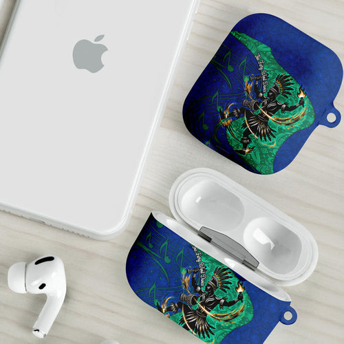 Torres Strait Islanders Fiery Wind Dance Drum AirPods Case Indigenous Australian Tribal Warrior Musical Culture Art