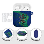 Torres Strait Islanders Fiery Wind Dance Drum AirPods Case Indigenous Australian Tribal Warrior Musical Culture Art