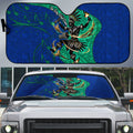 Torres Strait Islanders Fiery Wind Dance Drum Auto Sun Shade Indigenous Australian Tribal Warrior Musical Culture Art