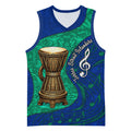 Torres Strait Islanders Fiery Wind Dance Drum Basketball Jersey Indigenous Australian Tribal Warrior Musical Culture Art