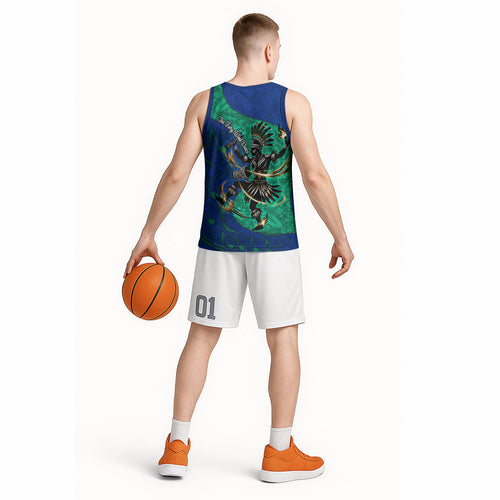 Torres Strait Islanders Fiery Wind Dance Drum Basketball Jersey Indigenous Australian Tribal Warrior Musical Culture Art