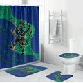 Torres Strait Islanders Fiery Wind Dance Drum Bathroom Set Indigenous Australian Tribal Warrior Musical Culture Art