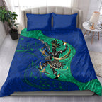 Torres Strait Islanders Fiery Wind Dance Drum Bedding Set Indigenous Australian Tribal Warrior Musical Culture Art