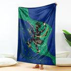 Torres Strait Islanders Fiery Wind Dance Drum Blanket Indigenous Australian Tribal Warrior Musical Culture Art