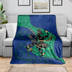 Torres Strait Islanders Fiery Wind Dance Drum Blanket Indigenous Australian Tribal Warrior Musical Culture Art