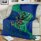 Torres Strait Islanders Fiery Wind Dance Drum Blanket Indigenous Australian Tribal Warrior Musical Culture Art