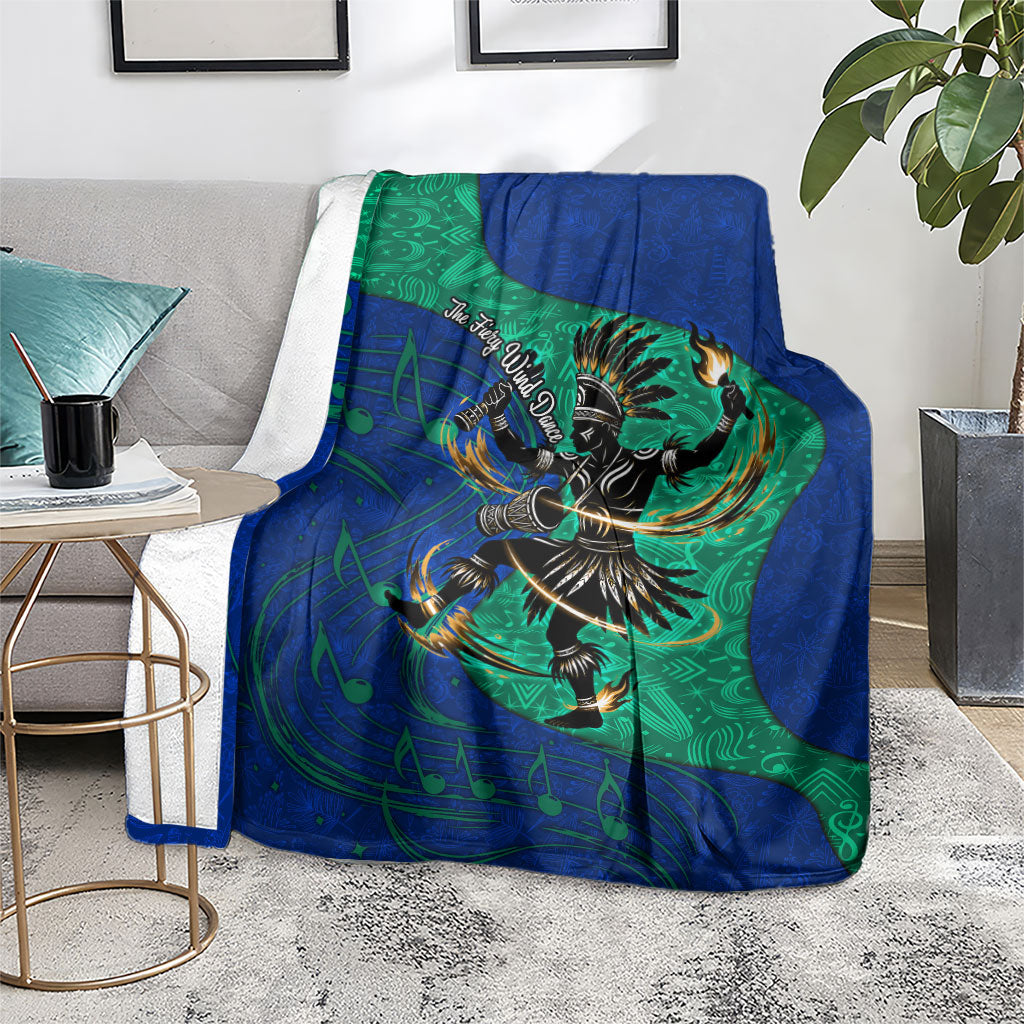 Torres Strait Islanders Fiery Wind Dance Drum Blanket Indigenous Australian Tribal Warrior Musical Culture Art