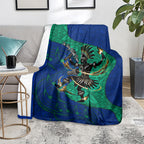 Torres Strait Islanders Fiery Wind Dance Drum Blanket Indigenous Australian Tribal Warrior Musical Culture Art
