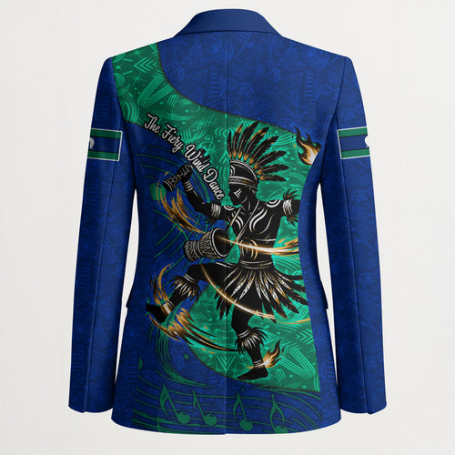 Torres Strait Islanders Fiery Wind Dance Drum Blazer Indigenous Australian Tribal Warrior Musical Culture Art