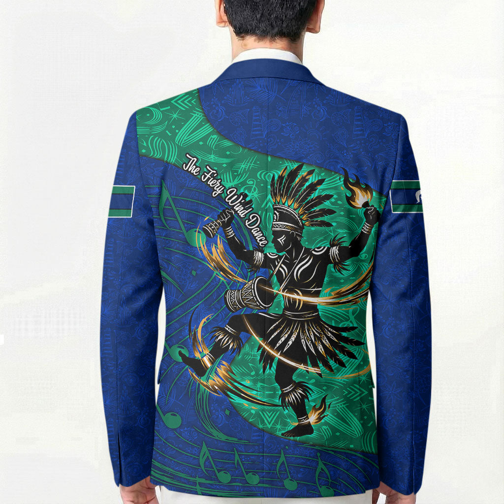 Torres Strait Islanders Fiery Wind Dance Drum Blazer Indigenous Australian Tribal Warrior Musical Culture Art