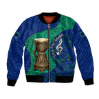 Torres Strait Islanders Fiery Wind Dance Drum Bomber Jacket Indigenous Australian Tribal Warrior Musical Culture Art
