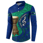 Torres Strait Islanders Fiery Wind Dance Drum Button Sweatshirt Indigenous Australian Tribal Warrior Musical Culture Art