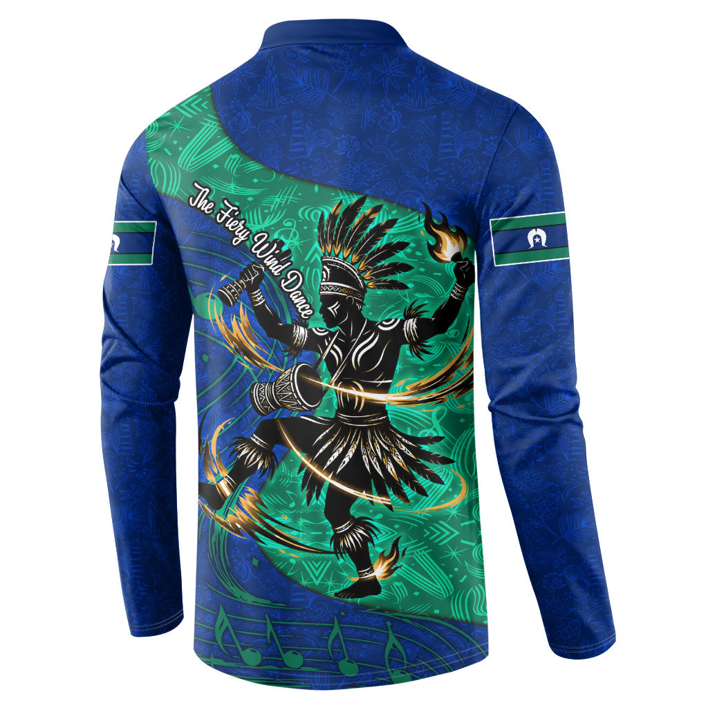 Torres Strait Islanders Fiery Wind Dance Drum Button Sweatshirt Indigenous Australian Tribal Warrior Musical Culture Art