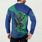 Torres Strait Islanders Fiery Wind Dance Drum Button Sweatshirt Indigenous Australian Tribal Warrior Musical Culture Art