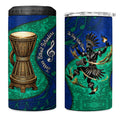 Torres Strait Islanders Fiery Wind Dance Drum 4 in 1 Can Cooler Tumbler Indigenous Australian Tribal Warrior Musical Culture Art