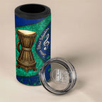 Torres Strait Islanders Fiery Wind Dance Drum 4 in 1 Can Cooler Tumbler Indigenous Australian Tribal Warrior Musical Culture Art