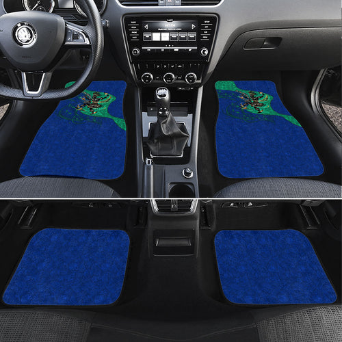 Torres Strait Islanders Fiery Wind Dance Drum Car Mats Indigenous Australian Tribal Warrior Musical Culture Art