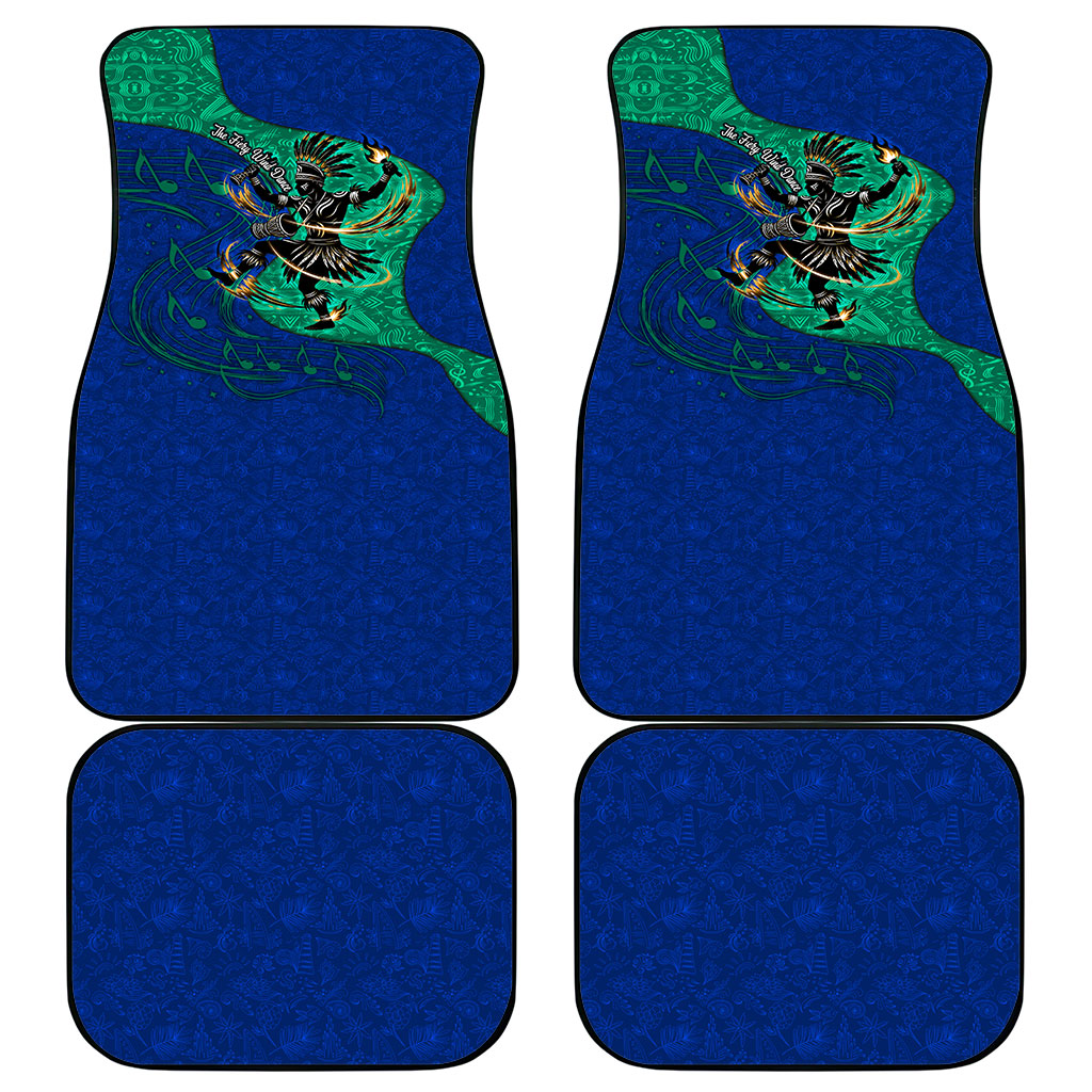 Torres Strait Islanders Fiery Wind Dance Drum Car Mats Indigenous Australian Tribal Warrior Musical Culture Art