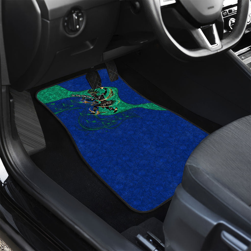 Torres Strait Islanders Fiery Wind Dance Drum Car Mats Indigenous Australian Tribal Warrior Musical Culture Art