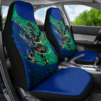 Torres Strait Islanders Fiery Wind Dance Drum Car Seat Cover Indigenous Australian Tribal Warrior Musical Culture Art