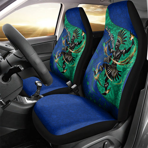 Torres Strait Islanders Fiery Wind Dance Drum Car Seat Cover Indigenous Australian Tribal Warrior Musical Culture Art