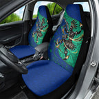 Torres Strait Islanders Fiery Wind Dance Drum Car Seat Cover Indigenous Australian Tribal Warrior Musical Culture Art