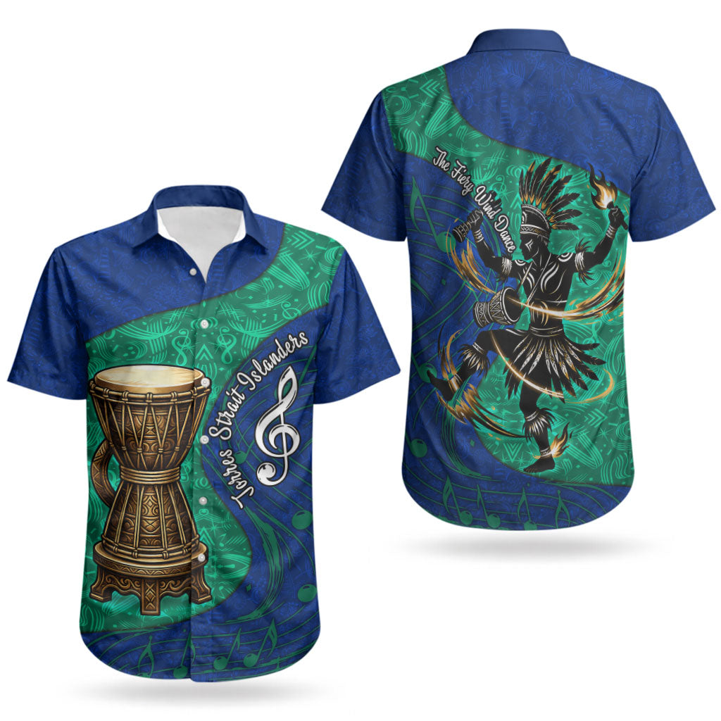 Torres Strait Islanders Fiery Wind Dance Drum Couples Matching Summer Maxi Dress and Hawaiian Shirt Indigenous Australian Tribal Warrior Musical Culture Art
