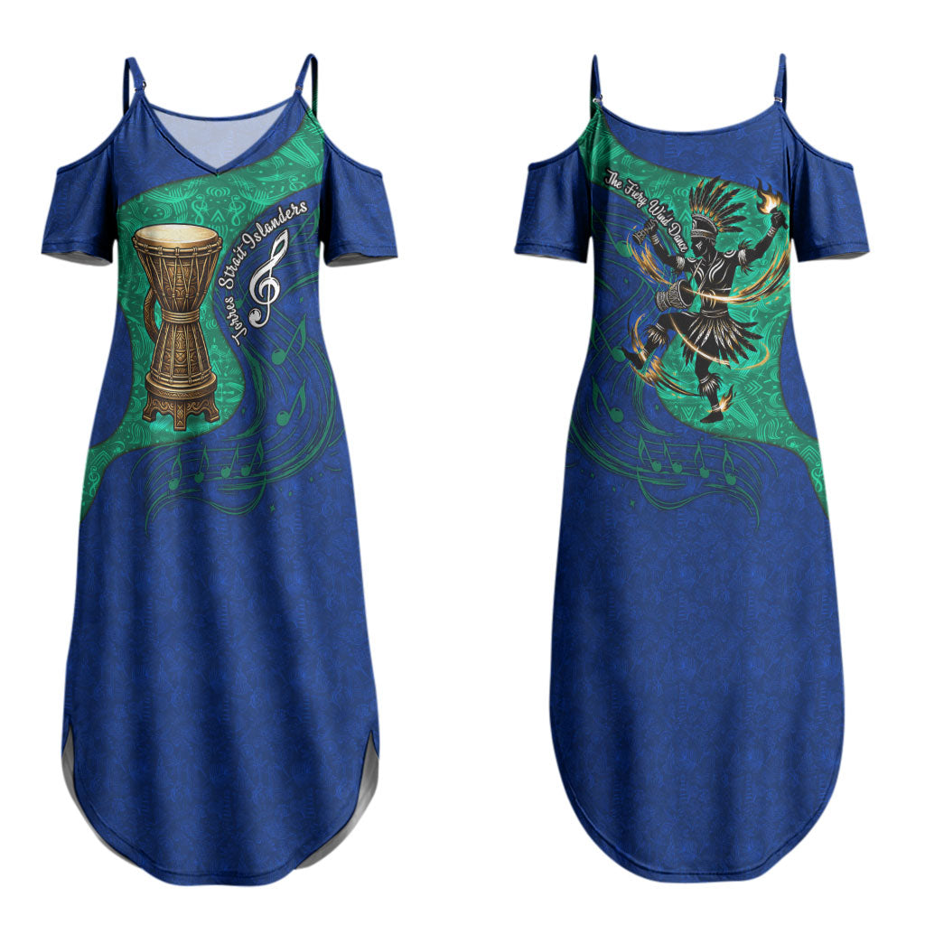 Torres Strait Islanders Fiery Wind Dance Drum Couples Matching Summer Maxi Dress and Hawaiian Shirt Indigenous Australian Tribal Warrior Musical Culture Art