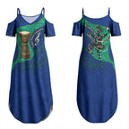 Torres Strait Islanders Fiery Wind Dance Drum Couples Matching Summer Maxi Dress and Hawaiian Shirt Indigenous Australian Tribal Warrior Musical Culture Art