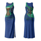 Torres Strait Islanders Fiery Wind Dance Drum Couples Matching Tank Maxi Dress and Hawaiian Shirt Indigenous Australian Tribal Warrior Musical Culture Art