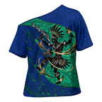 Torres Strait Islanders Fiery Wind Dance Drum Cross Shoulder Shirt Indigenous Australian Tribal Warrior Musical Culture Art