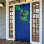 Torres Strait Islanders Fiery Wind Dance Drum Door Cover Indigenous Australian Tribal Warrior Musical Culture Art