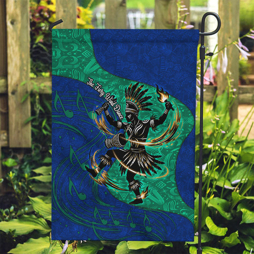 Torres Strait Islanders Fiery Wind Dance Drum Garden Flag Indigenous Australian Tribal Warrior Musical Culture Art