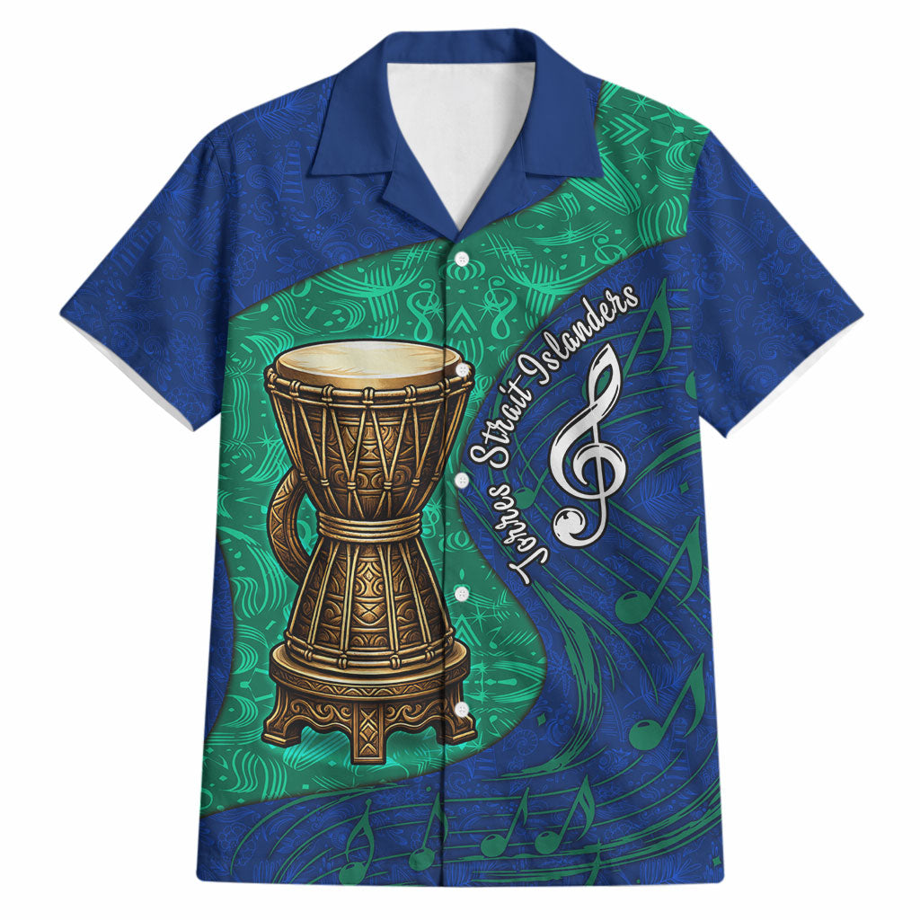 Torres Strait Islanders Fiery Wind Dance Drum Hawaiian Shirt Indigenous Australian Tribal Warrior Musical Culture Art