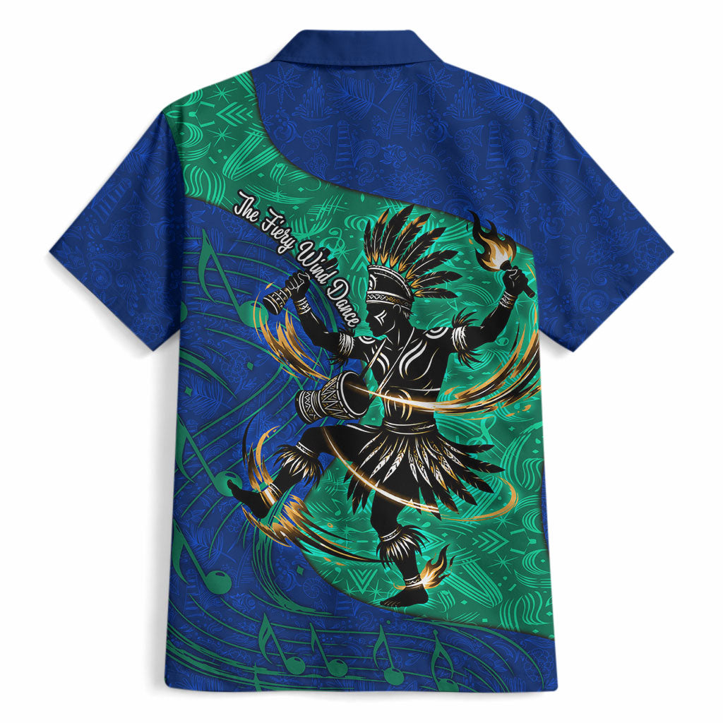 Torres Strait Islanders Fiery Wind Dance Drum Hawaiian Shirt Indigenous Australian Tribal Warrior Musical Culture Art
