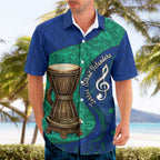 Torres Strait Islanders Fiery Wind Dance Drum Hawaiian Shirt Indigenous Australian Tribal Warrior Musical Culture Art
