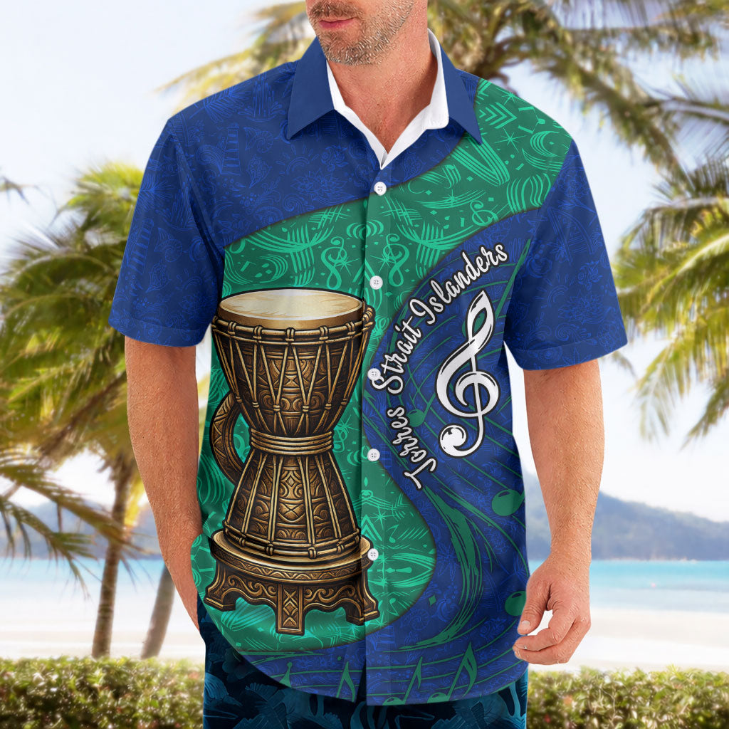 Torres Strait Islanders Fiery Wind Dance Drum Hawaiian Shirt Indigenous Australian Tribal Warrior Musical Culture Art