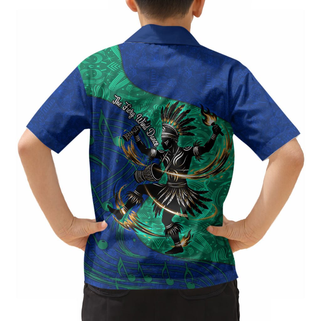 Torres Strait Islanders Fiery Wind Dance Drum Hawaiian Shirt Indigenous Australian Tribal Warrior Musical Culture Art