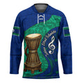 Torres Strait Islanders Fiery Wind Dance Drum Hockey Jersey Indigenous Australian Tribal Warrior Musical Culture Art