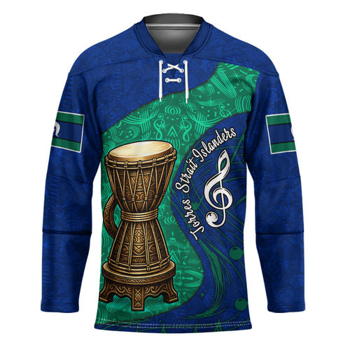 Torres Strait Islanders Fiery Wind Dance Drum Hockey Jersey Indigenous Australian Tribal Warrior Musical Culture Art