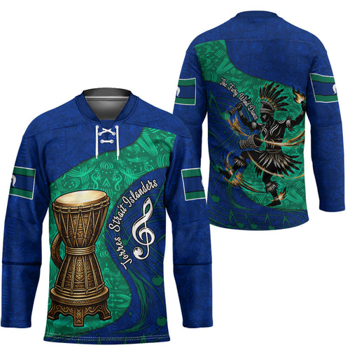 Torres Strait Islanders Fiery Wind Dance Drum Hockey Jersey Indigenous Australian Tribal Warrior Musical Culture Art